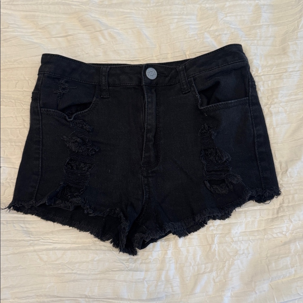RSQ Black High Rise Denim Shorts